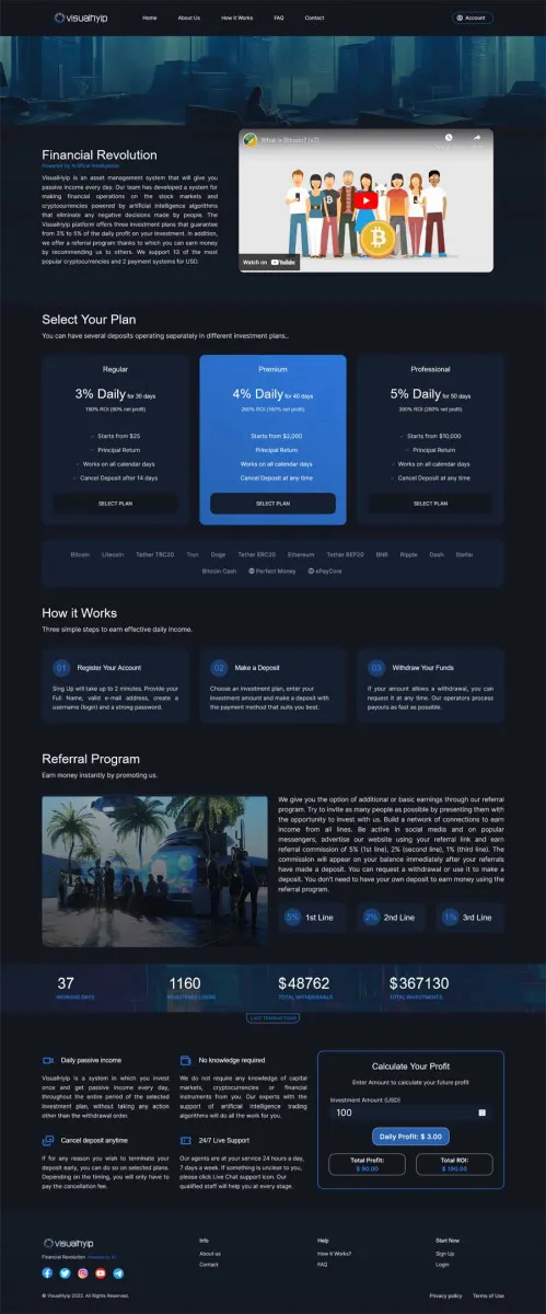 HYIP zvpt Investment Template 1537 Design