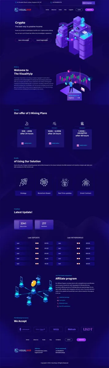 HYIP zvpt Investment Template 1544 Design